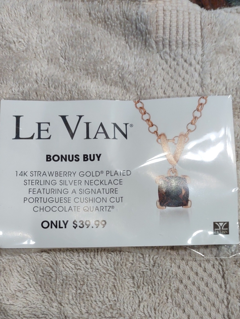 Levian 14kt Strawberry Gold Plated Sterling Silver Necklace Chocolate Quartz - Picture 5 of 6